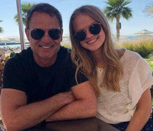 Jacky de Boer with her father Frank de Boer.
